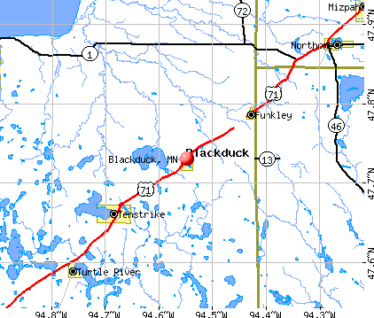 Blackduck, MN map