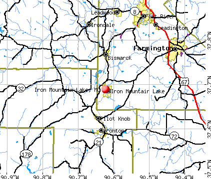 Iron Mountain Lake, MO map