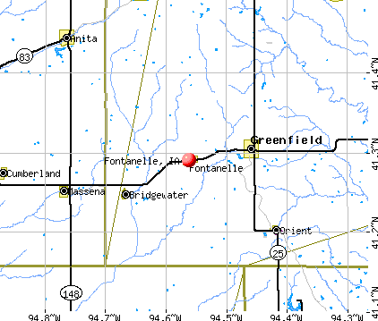Fontanelle, IA map
