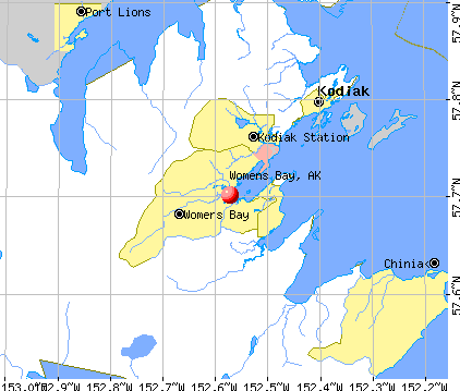 Womens Bay, AK map