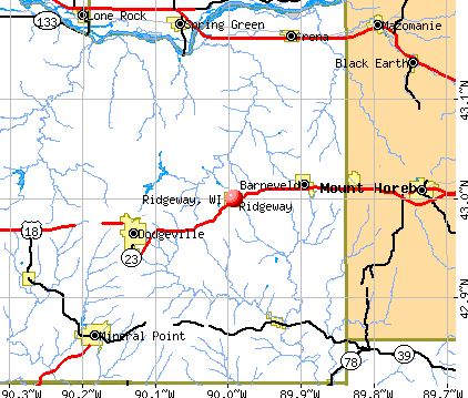 Ridgeway, WI map