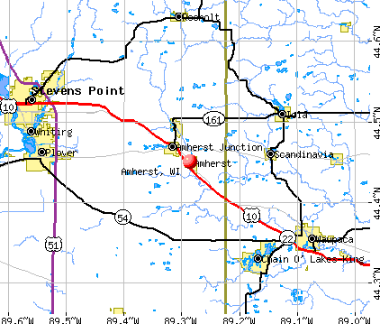Amherst, WI map