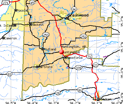 Huntington, AR map