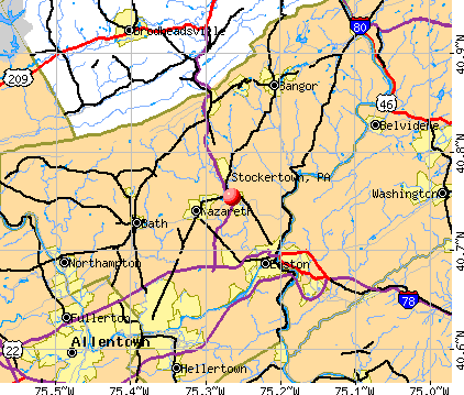 Stockertown, PA map