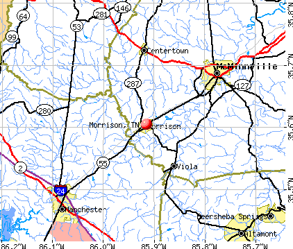 Morrison, TN map