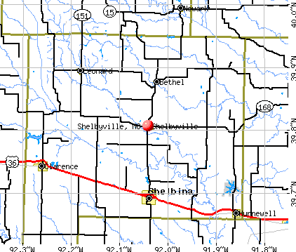 Shelbyville, MO map