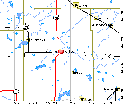 Ivanhoe, MN map