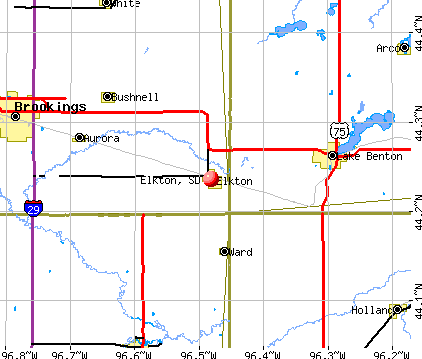 Elkton, SD map