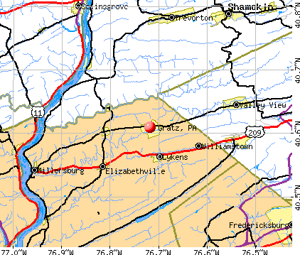Gratz, PA map