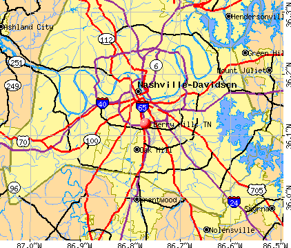 Berry Hill, TN map