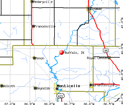 Buffalo, IN map
