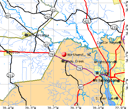 Northwest, NC map