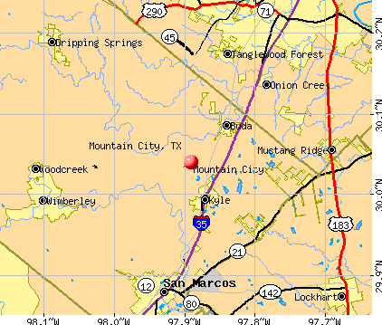 Mountain City, TX map
