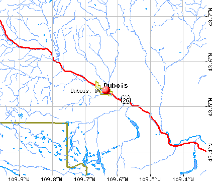 Dubois, WY map