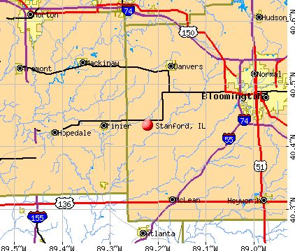Stanford, IL map