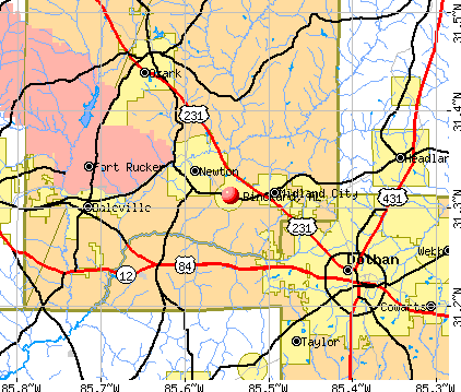 Pinckard, AL map