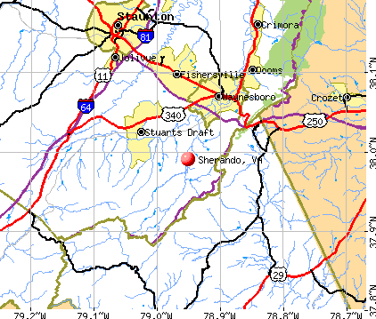 Sherando, VA map