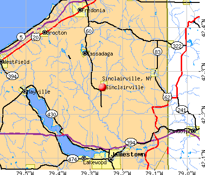 Sinclairville, NY map