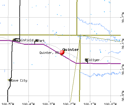 Quinter, KS map