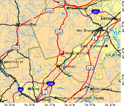 Rocky Hill, NJ map