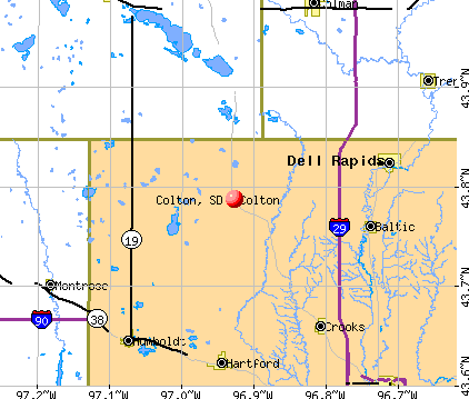 Colton, SD map