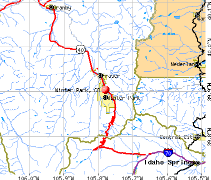 Winter Park, CO map