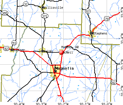 McNeil, AR map