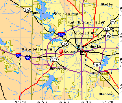 Westover Hills, TX map