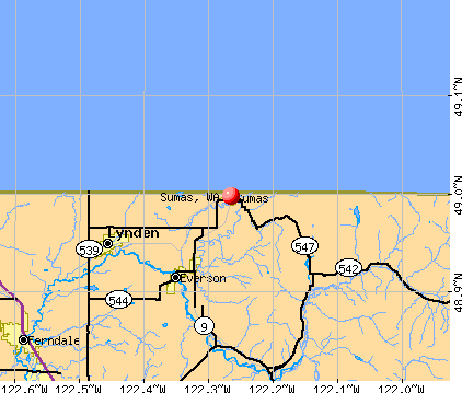 Sumas, WA map