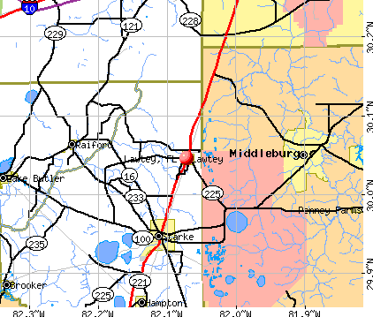 Lawtey, FL map
