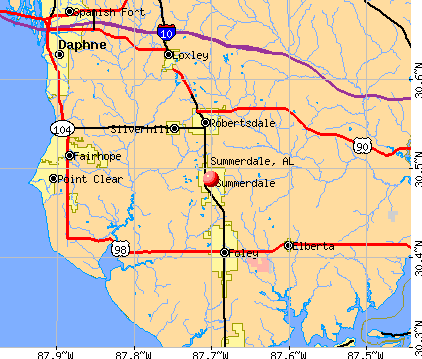 Summerdale, AL map
