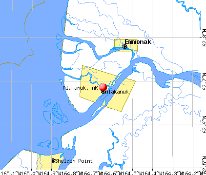 Alakanuk, AK map
