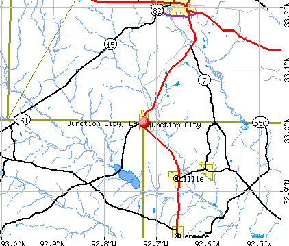 Junction City, LA map