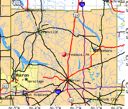 Fredonia, PA map