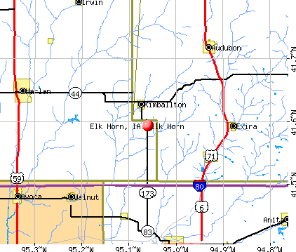 Elk Horn, IA map