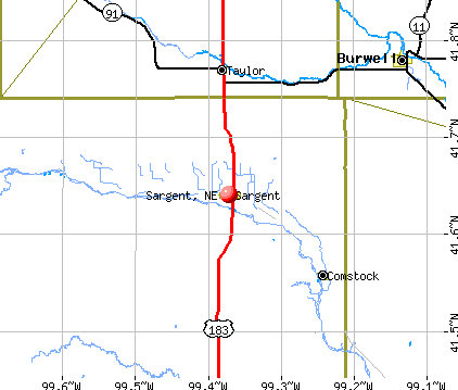 Sargent, NE map