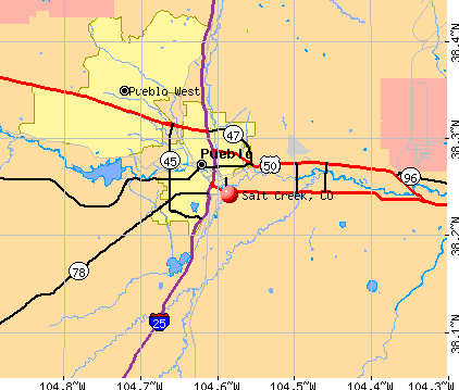 Salt Creek, CO map