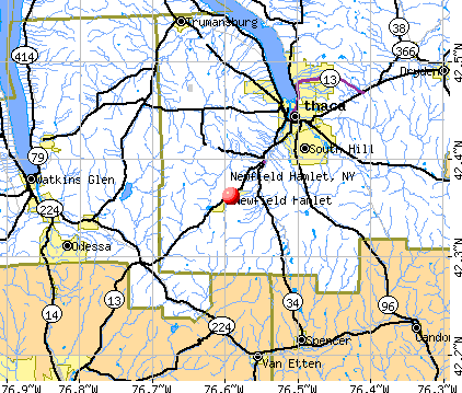 Newfield Hamlet, NY map