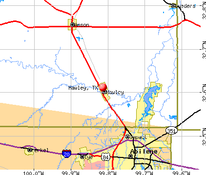 Hawley, TX map