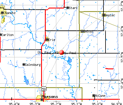 St. Paul, KS map