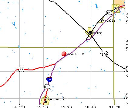 Moore, TX map