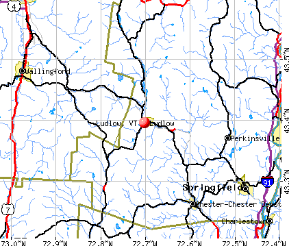 Ludlow, VT map