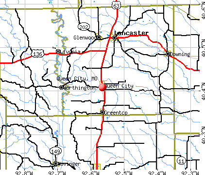Queen City, MO map