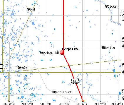 Edgeley, ND map