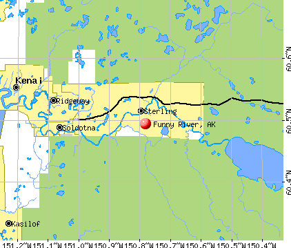 Funny River, AK map