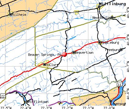 Beaver Springs, PA map
