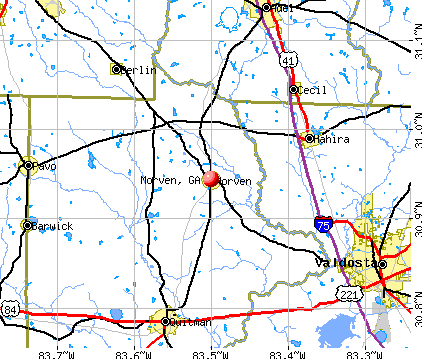Morven, GA map