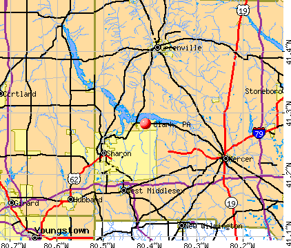 Clark, PA map