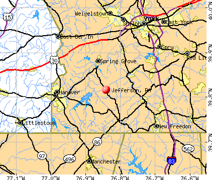Jefferson, PA map