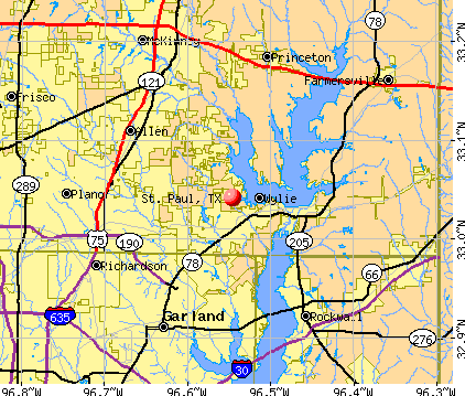 St. Paul, TX map